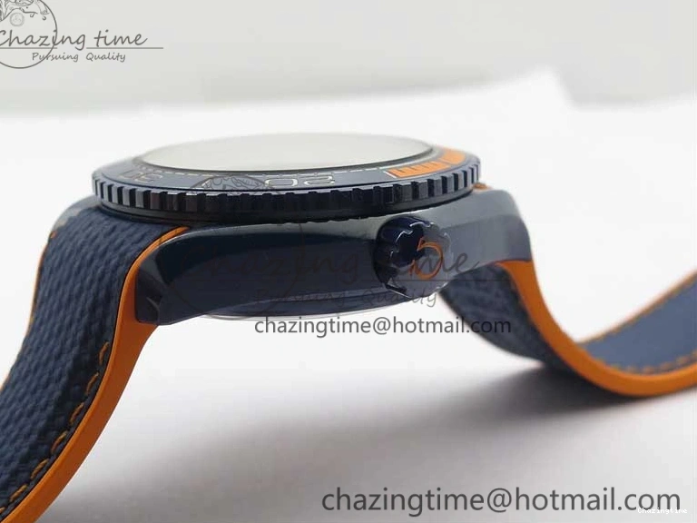 0521 Planet Ocean 45.5mm Big Blue Real Ceramic VSF 1:1 Best Edition on Blue Rubber Strap A8906 Super Clone Unique 7896